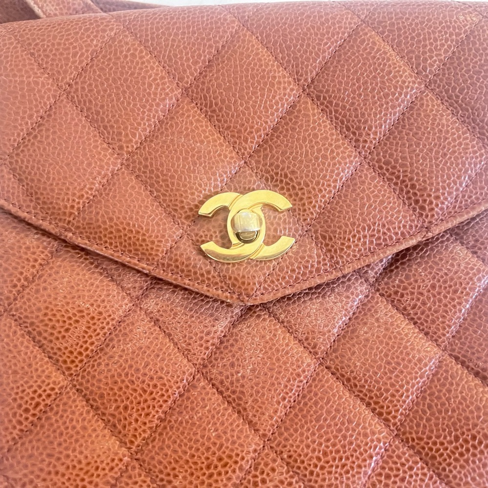 Chanel Cognac Quilted Crossbody Bag - Picture 5 of 16